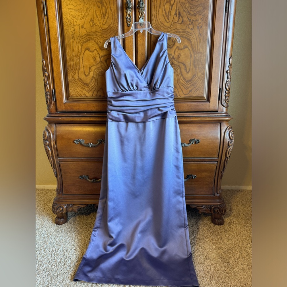 Like New David’s Bridal Satin Maxi Dress